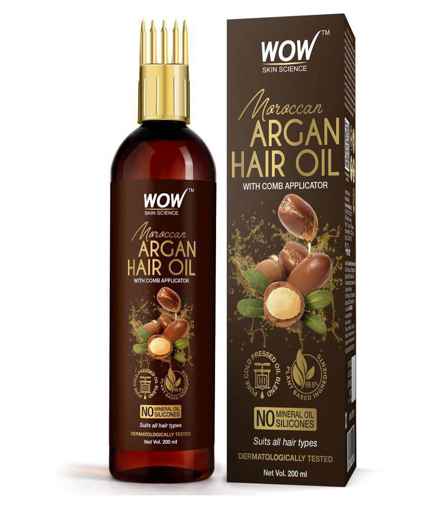 WOW Skin Science Moroccan Argan Hair Oil with Comb- 200mL