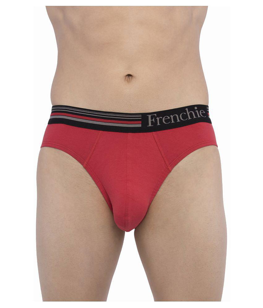 VIP - Red Cotton Blend Men's Briefs ( Pack of 4 ) - 95