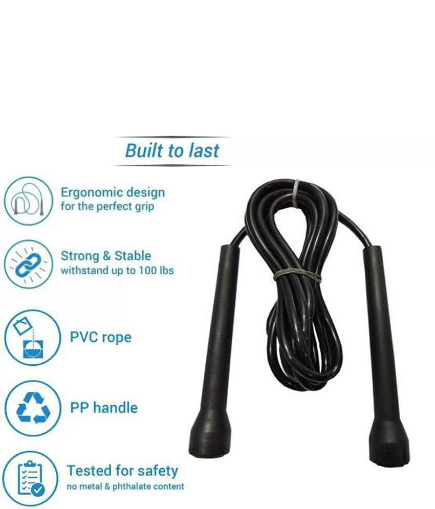 Finest Sleek Pencil Skipping Rope Gym Fitness - Black