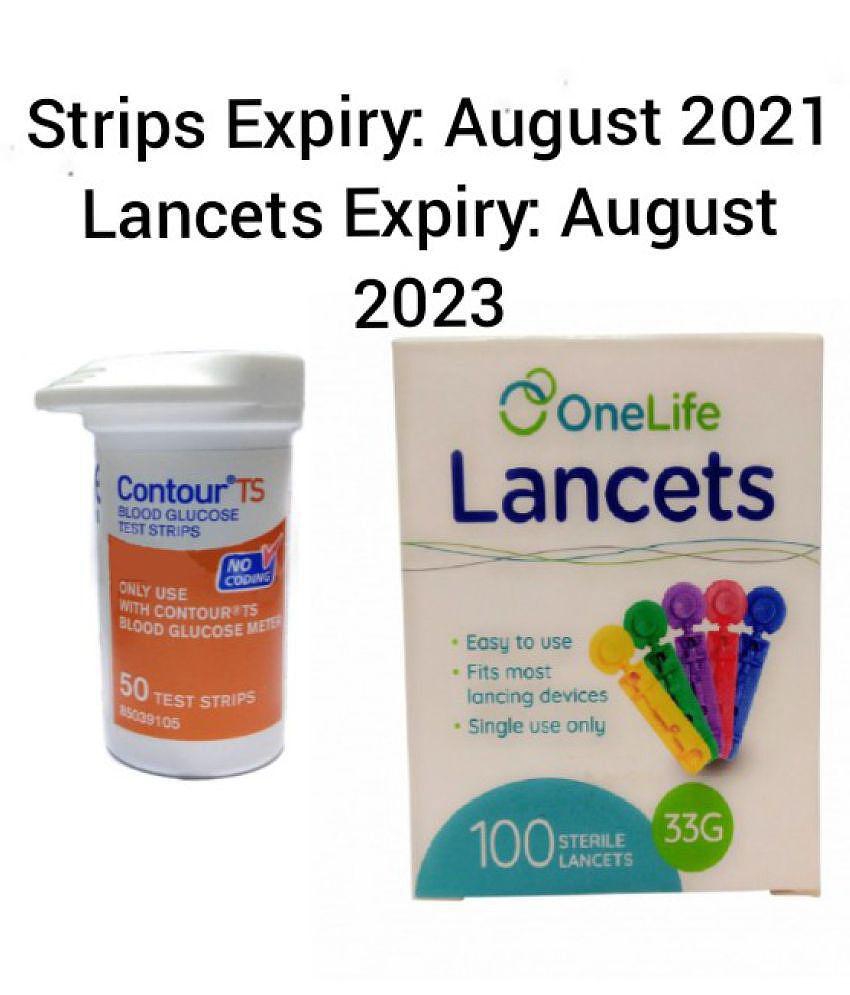 50 Fifty Contour TS Strips with 100 Lancets Strips Expiry Jan 2024