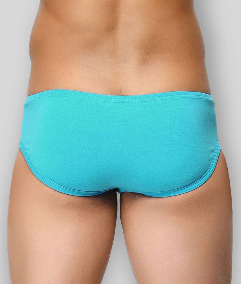 Best Men BASIICS By La Intimo - Teal Cotton Blend Men''s Briefs ( Pack of 1 ) - XL 2025 at ShopC