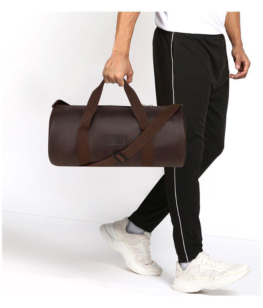 Luxurious Men Leather World - Brown PU Duffle Bag - M 2025 at ShopCircuit | ONDC