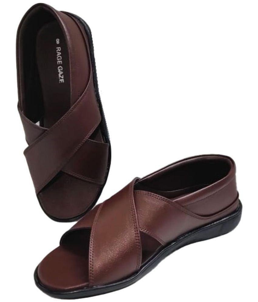 Chic Men RAGE GAZE - Brown Mens Sandals - None 2025 at ShopCircuit | ONDC