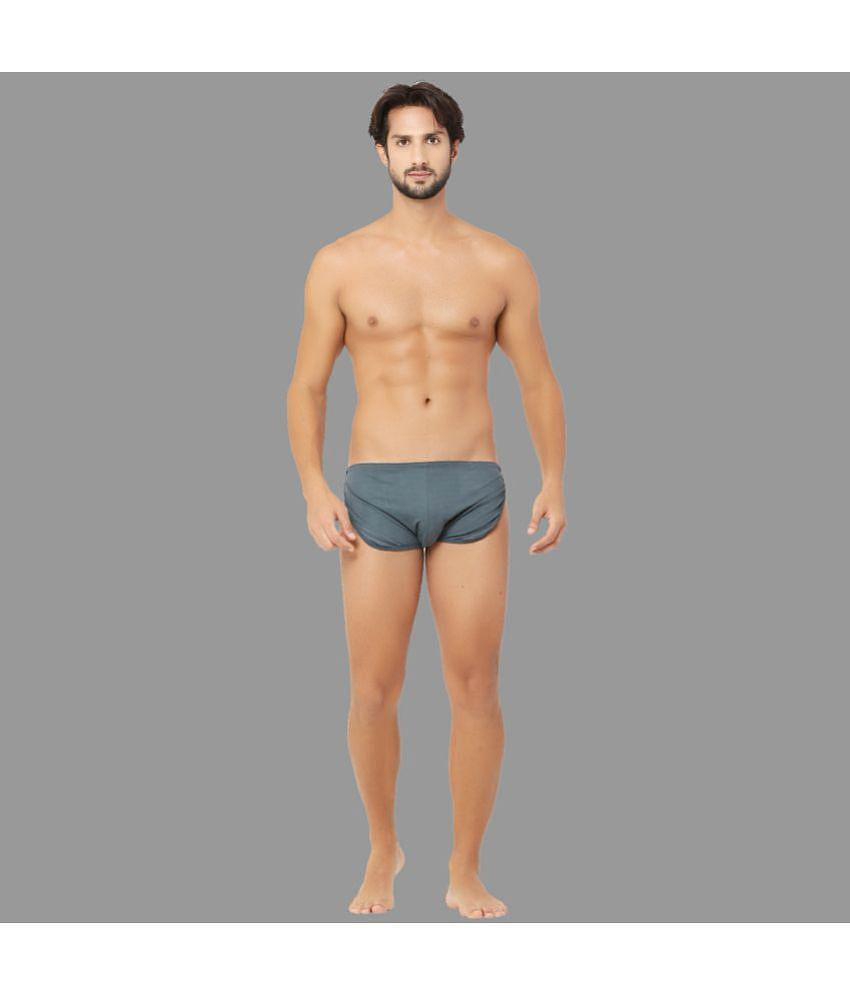 Bruchi Club - Charcoal Lycra Men's Trunks ( Pack of 1 ) - None