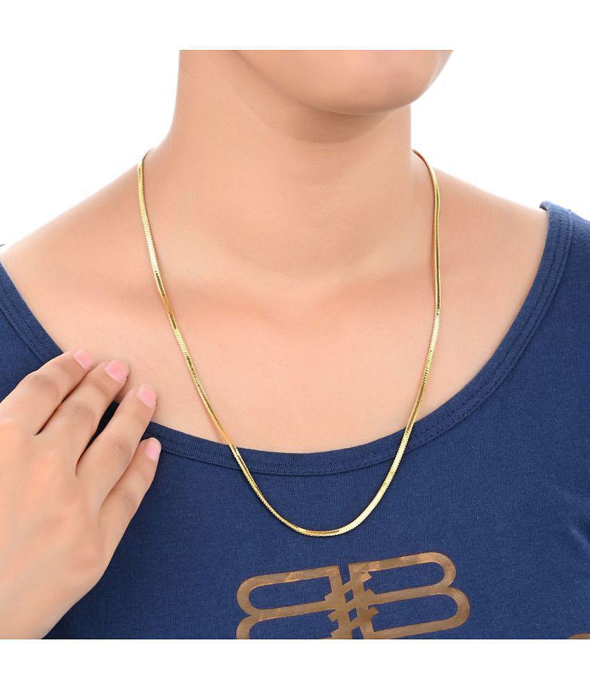 Stylish Men AanyaCentric Combo of 2 Gold Plated 22inches Long Fashion Chain - None 2025 at ShopC
