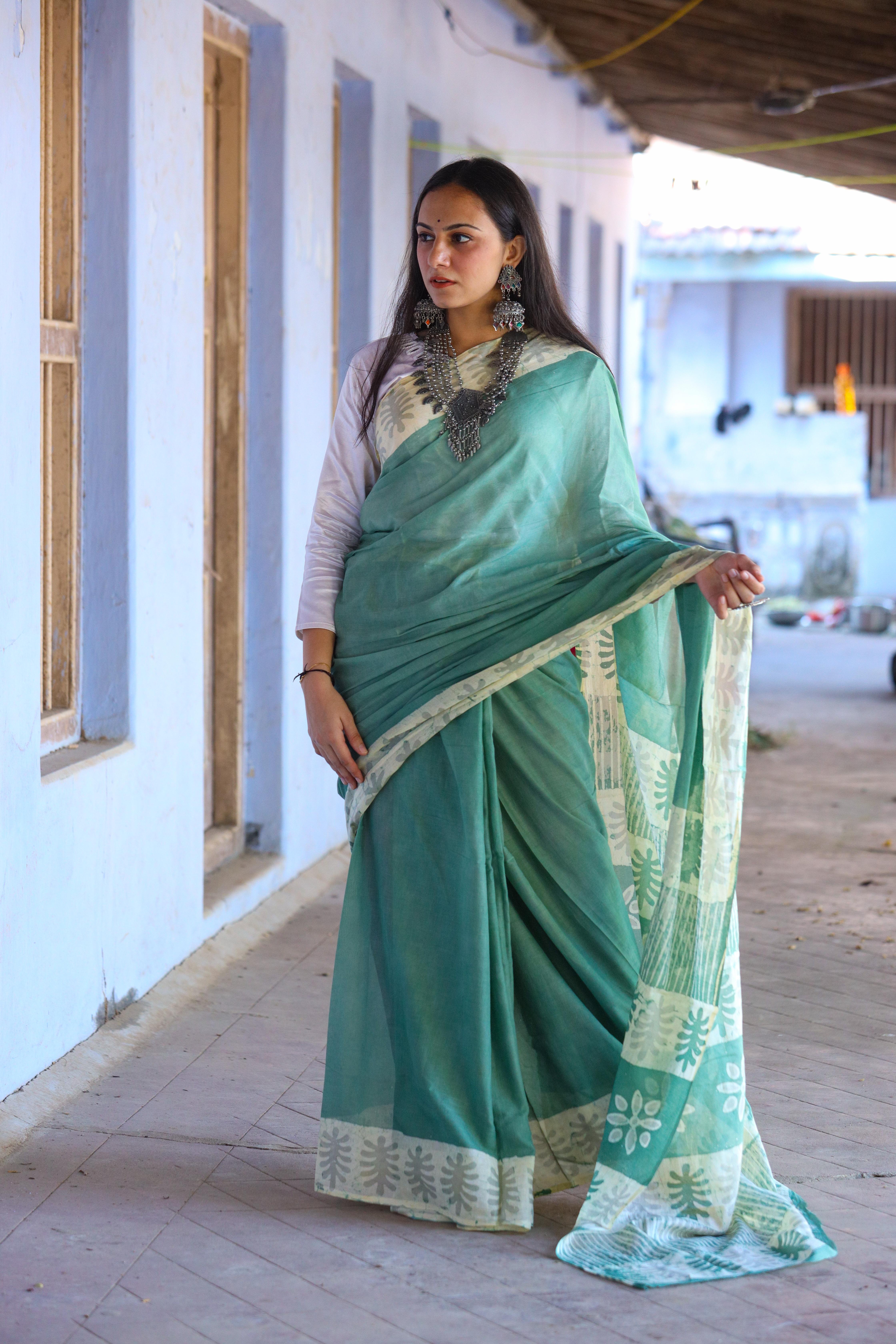 Harita Muslin Khadi Saree