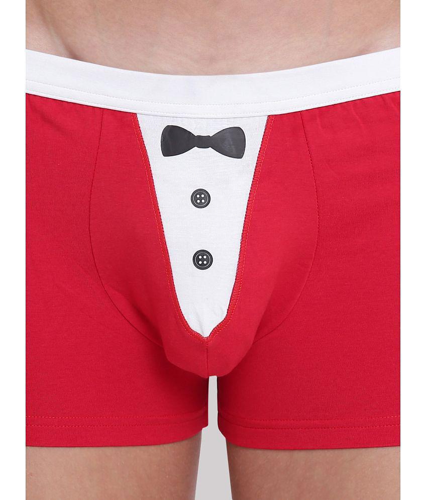 Chic Men La Intimo - Red LITR005 Cotton Blend Men's Trunks ( Pack of 1 ) - None 2025 at ShopCirc