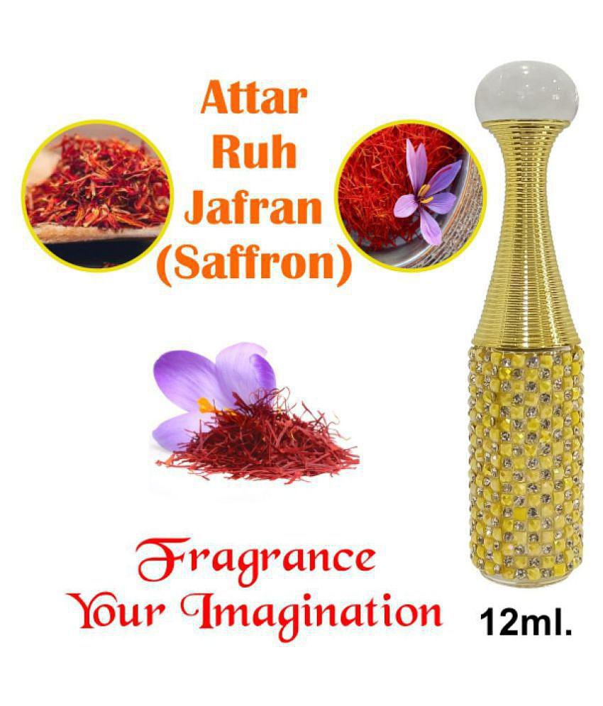 INDRA SUGANDH BHANDAR Attar Pure Zafran Real Spanish Saffron 8ml Rollon Fancy Pack