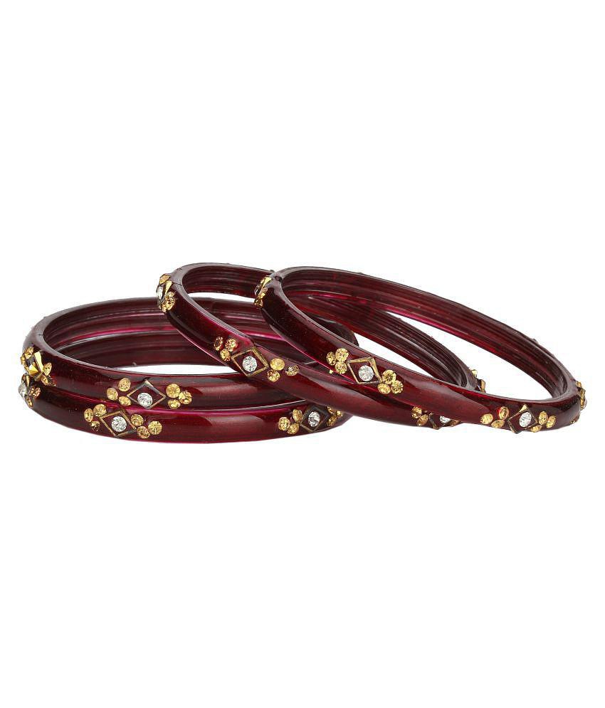 Sophisticated Men AFAST - Maroon Bangle Set (Pack of 1) - None 2025 at ShopCircuit | ONDC