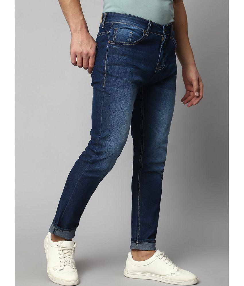 Best Men Dennis Lingo - Blue Cotton Blend Slim Fit Mens Jeans ( Pack of 1 ) - None 2025 at ShopC