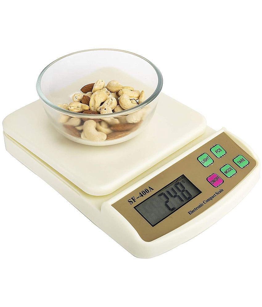 Gatih Multipurpose Kitchen Digital Weighing Scale (SF-400A) 10 Kg White