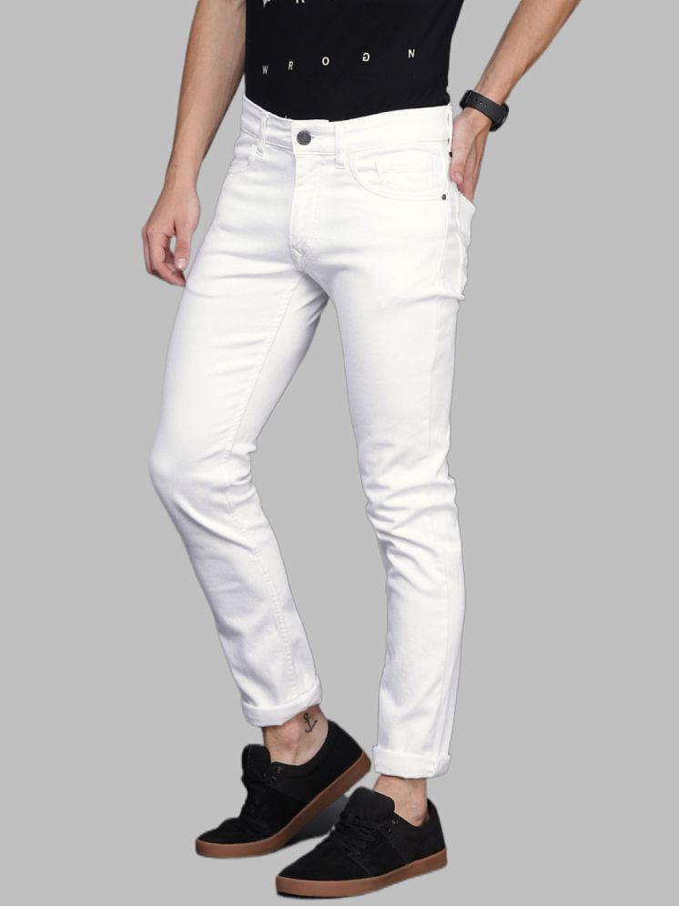 x20 - White Denim Skinny Fit Men's Jeans ( Pack of 1 ) - None