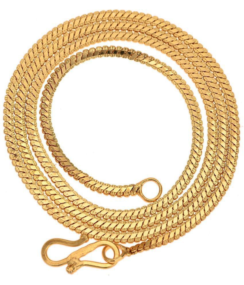 Stylish Men AanyaCentric Combo of 2 Gold Plated 22inches Long Fashion Chain - None 2025 at ShopC