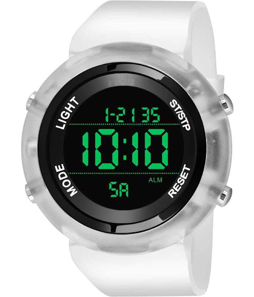 Hala - White Silicon Digital Men's Watch