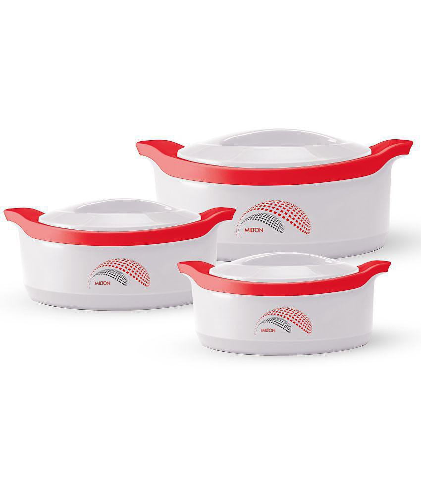 Milton New Marvel Jr Inner Steel Casserole Gift Set of 3, White - White