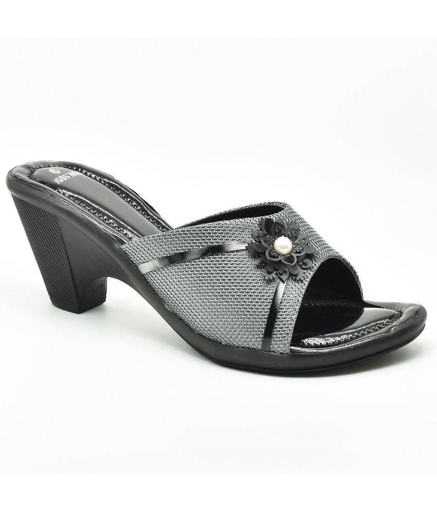 Dream Makers - Black Women's Slip On Heels - None