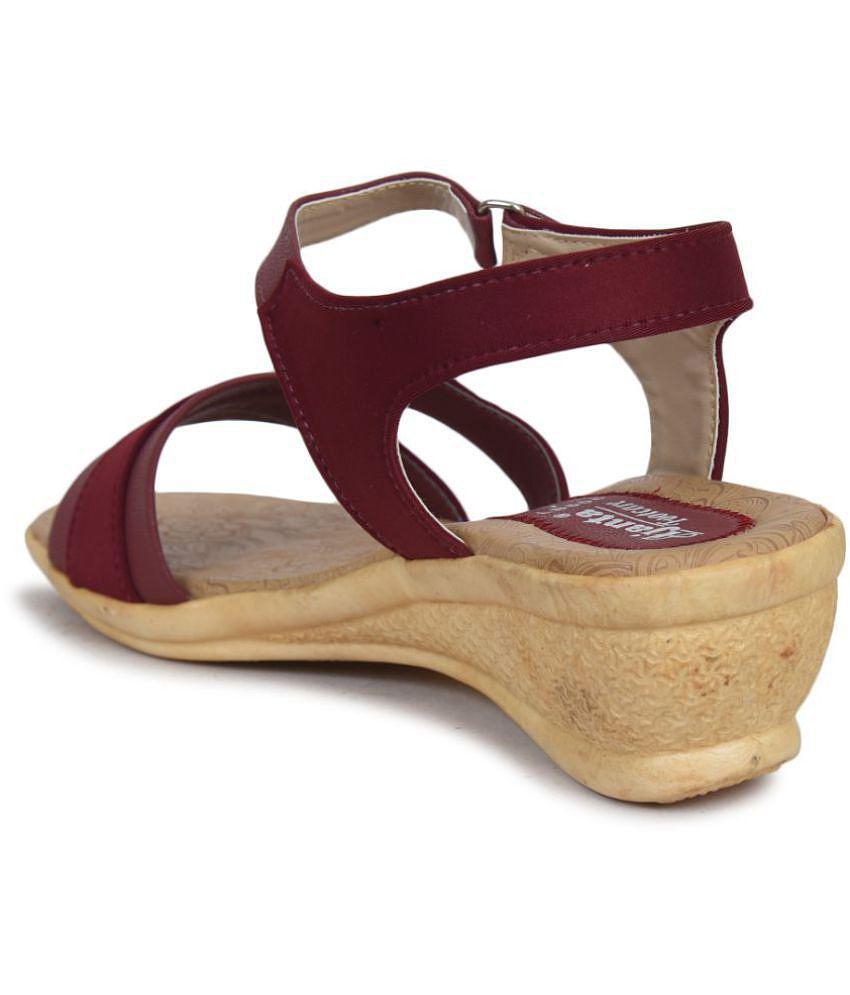 Ajanta - Maroon Women''s Sandal Heels - None