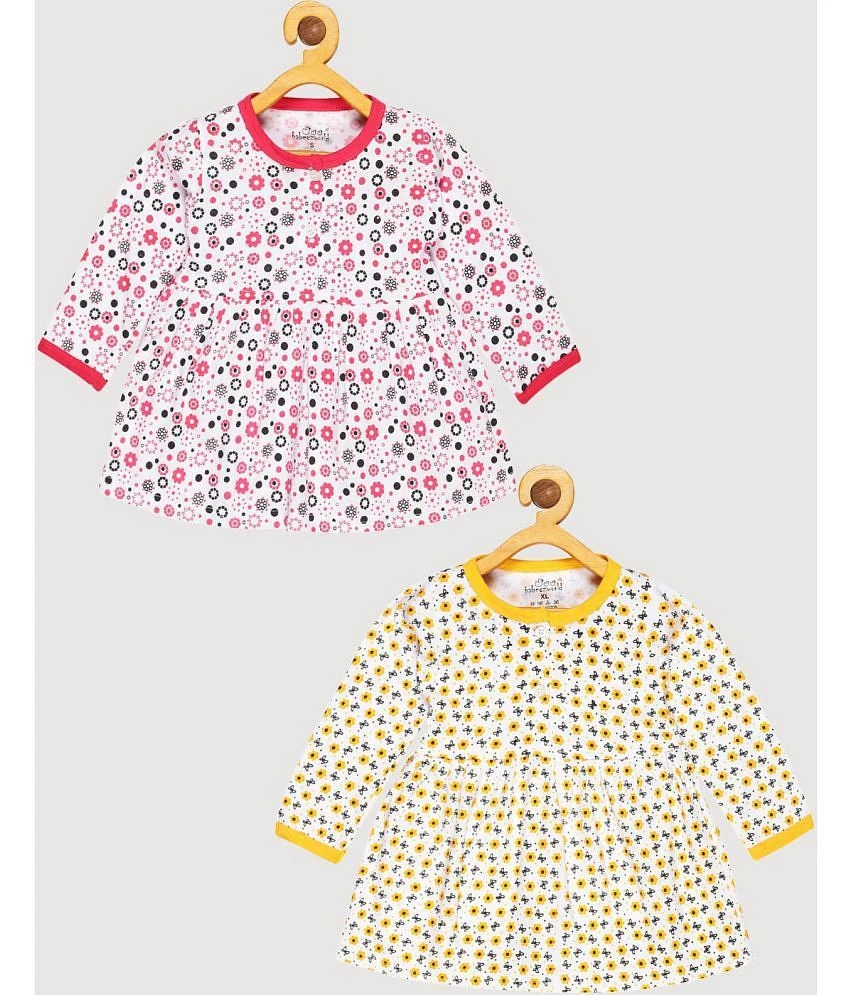 Luxurious Women Babeezworld - Pink & Yellow Cotton Baby Girl Dress ( Pack of 2 ) - None 2025 at 