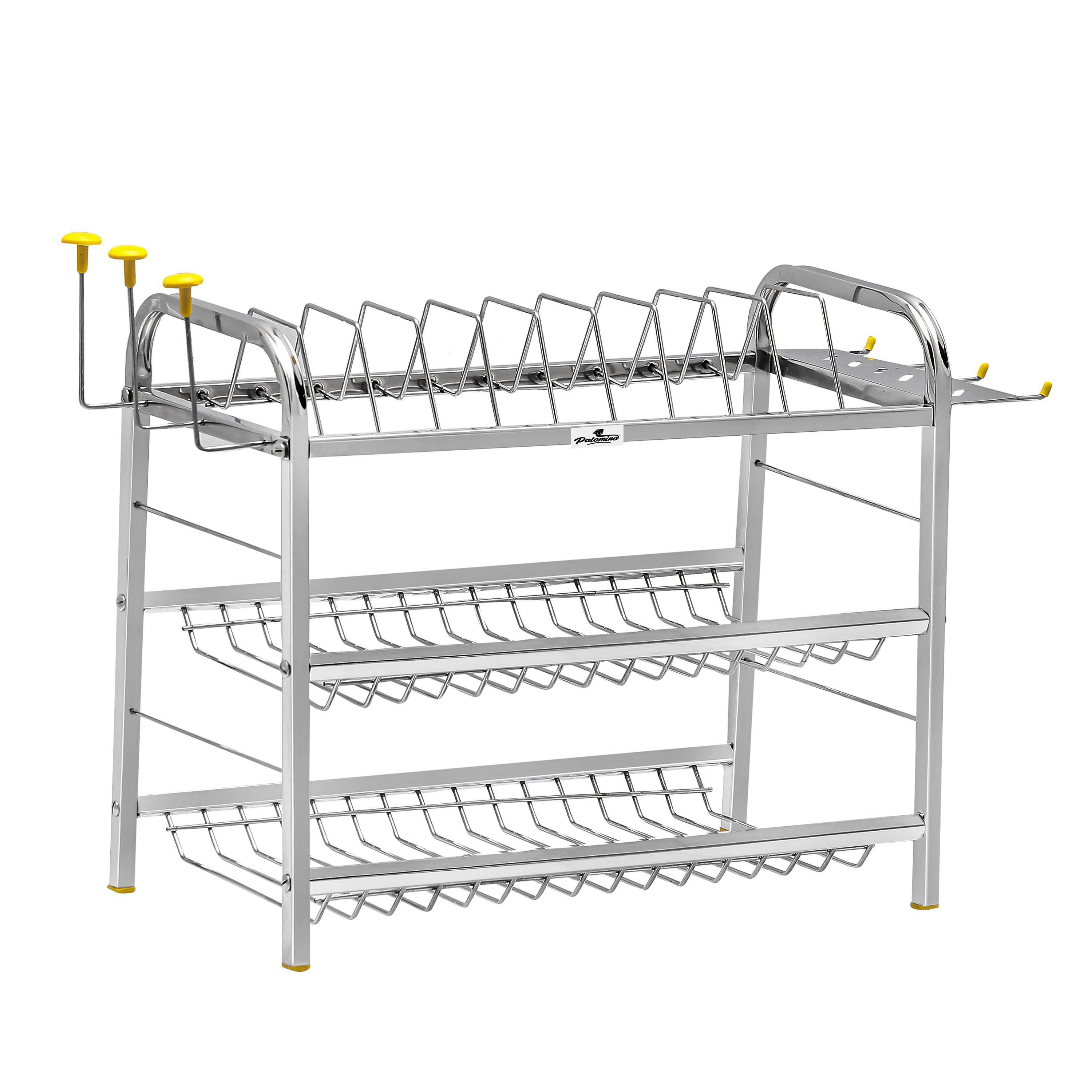 PALOMINO 3 LAYER 15*18 inch Wall Mount Modern Kitchen Utensils Dish Rack Stainless Steel Kitchen Rack Utensil Rack Utensil Stand