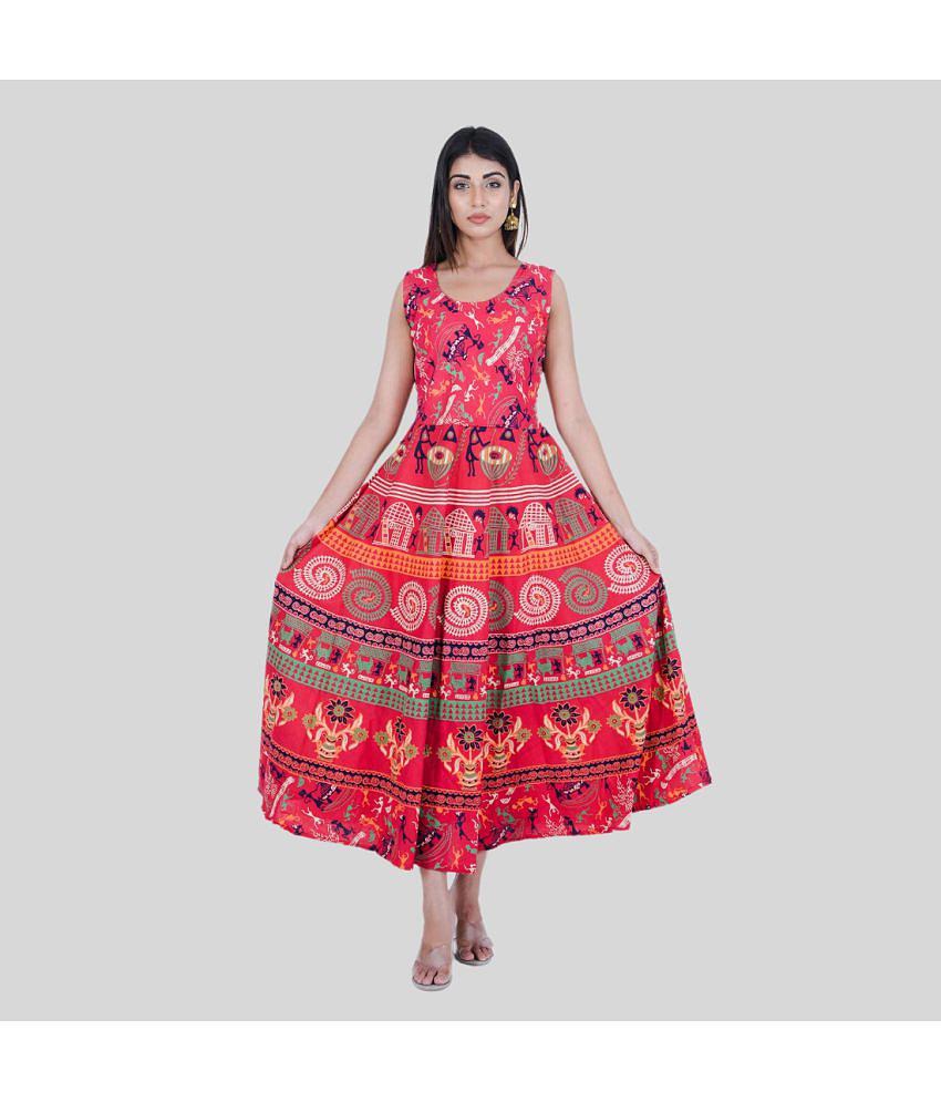Trendy Men Rangun - Red Cotton Womens A- line Dress ( Pack of 1 ) - None 2025 at ShopCircuit | O