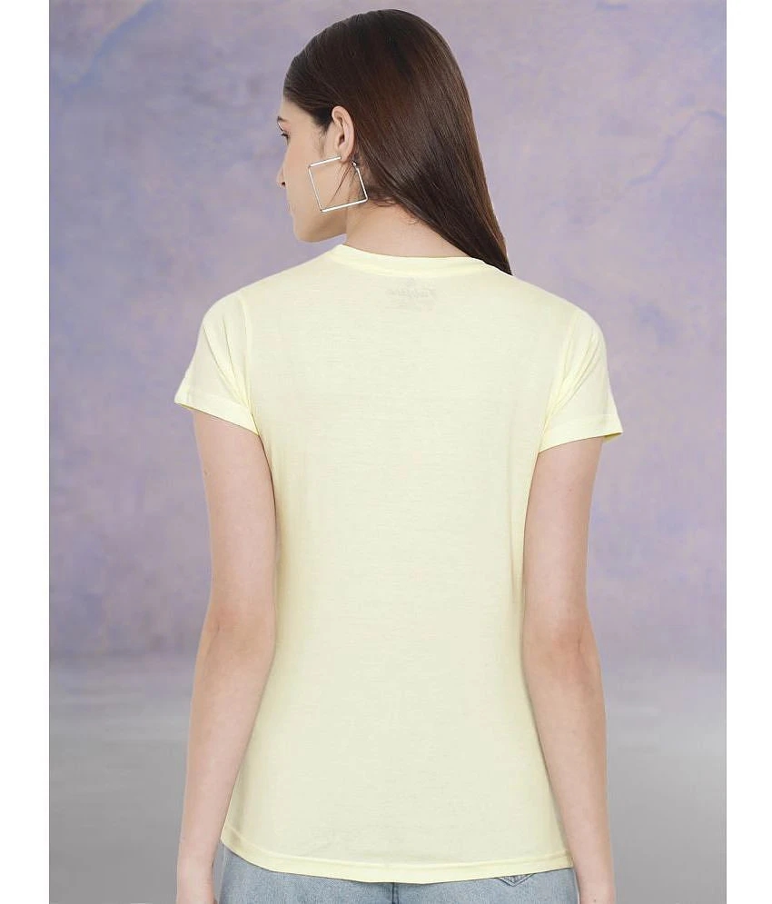 Best Women Fabflee - 100% Cotton Regular Yellow Womens T-Shirt ( Pack of 1 ) - None 2025 at Shop