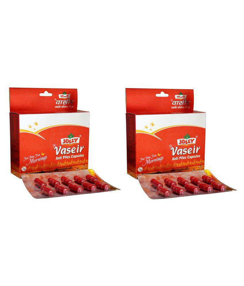 Jolly Pharma Vaseir Anti Piles Capsules - Piles Free Capsules - Pain Relief