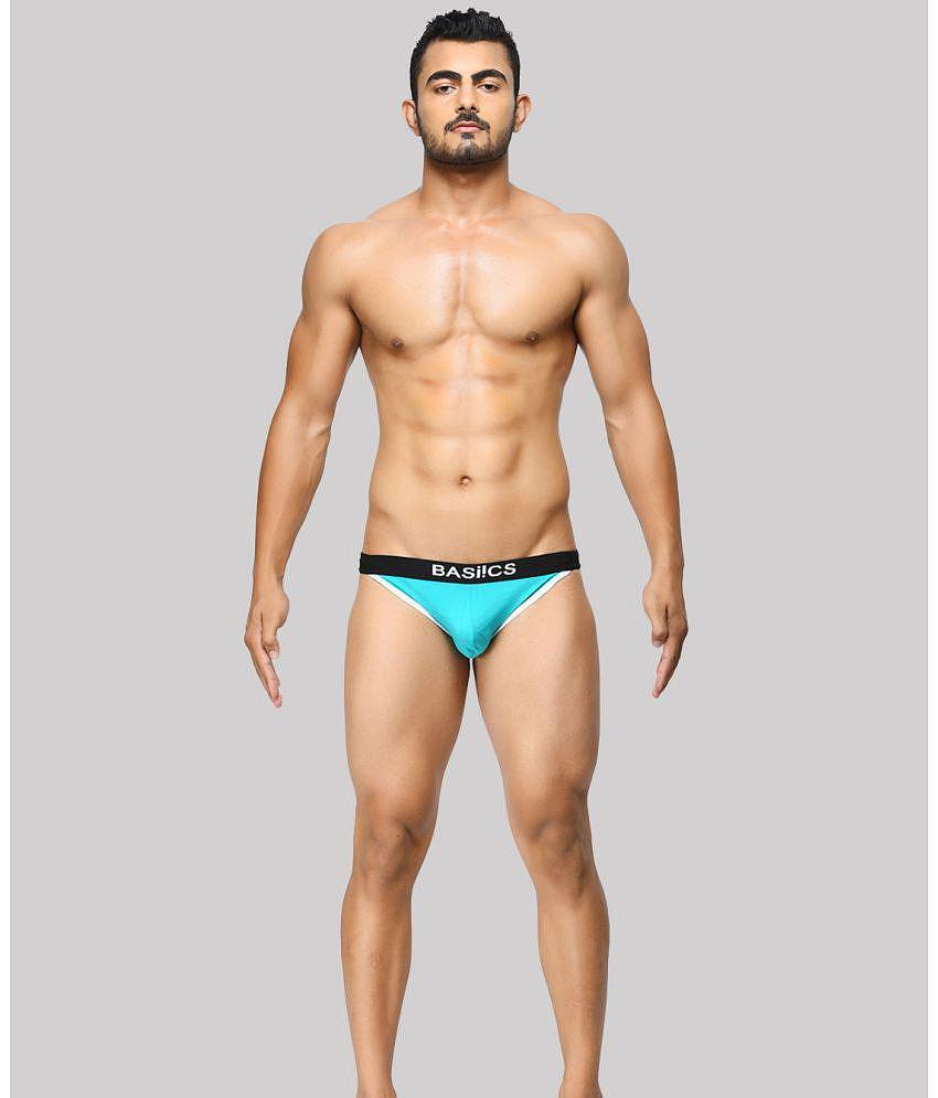 Chic Men BASIICS By La Intimo - Turquoise BCSBR02 Spandex Men's Bikini ( Pack of 1 ) - None 2025