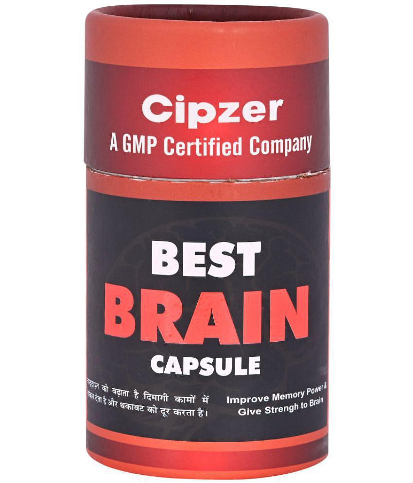 Cipzer Best Brain Capsule for Healthy Brain, Sharp mind, Fast Learning & Improve Focus, 60 Capsules