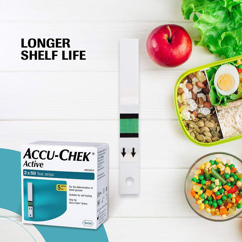 Accu-Chek Active 100 Sugar Test Strips Expiry Oct 2023