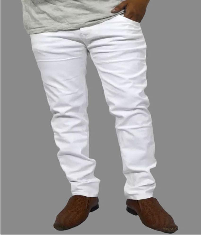 x20 - White Denim Skinny Fit Mens Jeans ( Pack of 1 ) - None