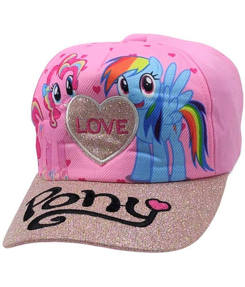 Luxurious Men Zacharias Girl's Kids Cotton Cap kc-13-Light-Pink- (Pack of 1) (1-4 Years) - None 