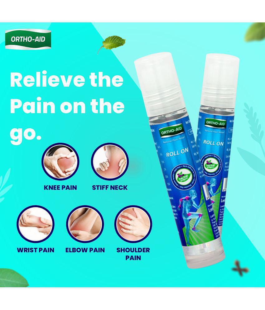 ORTHO AID Pain Relief Roll On for Muscle & Joint Pain|Instant Relief|Pack of 3, 10ml each