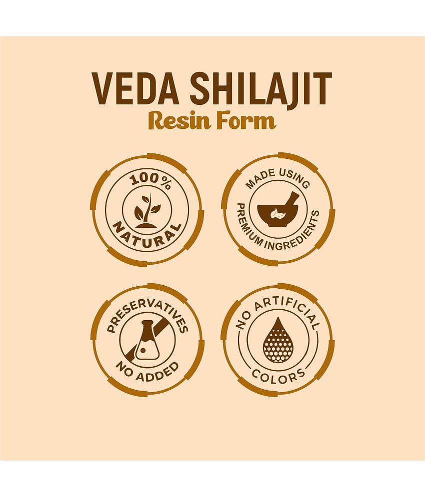 Vedapure Original Shilajit/Shilajeet Resin For Endurance, Bodybuilding and Power & Helps in Energy, Stamina 25 Gram (Pack of 1)