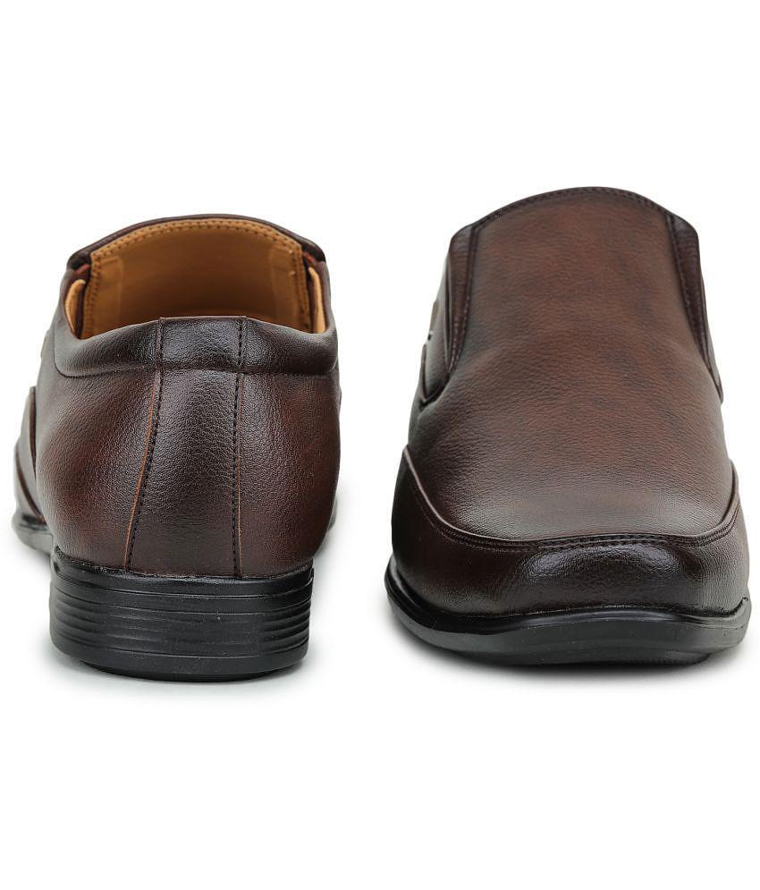 Affordable Men Liberty - Brown Men's Slip On Formal Shoes - None 2025 at ShopCircuit | ONDC