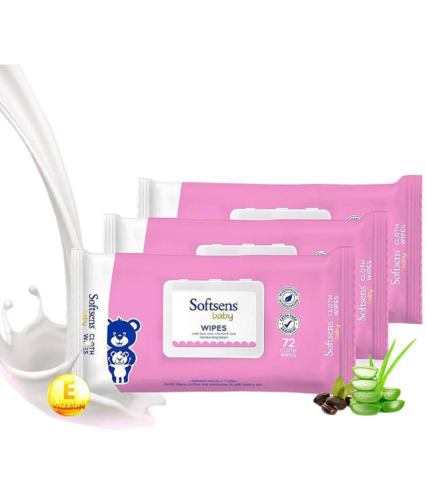 Softsens - Scented Wet wipes For Babies ( Pack of 3 )