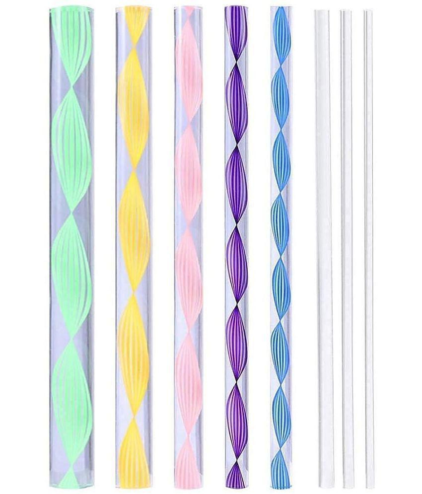 THR3E STROKES - Plastic Mandala Art Tool Colorful Acrylic Flat Head Twisted Stick ( Pack of 1 )