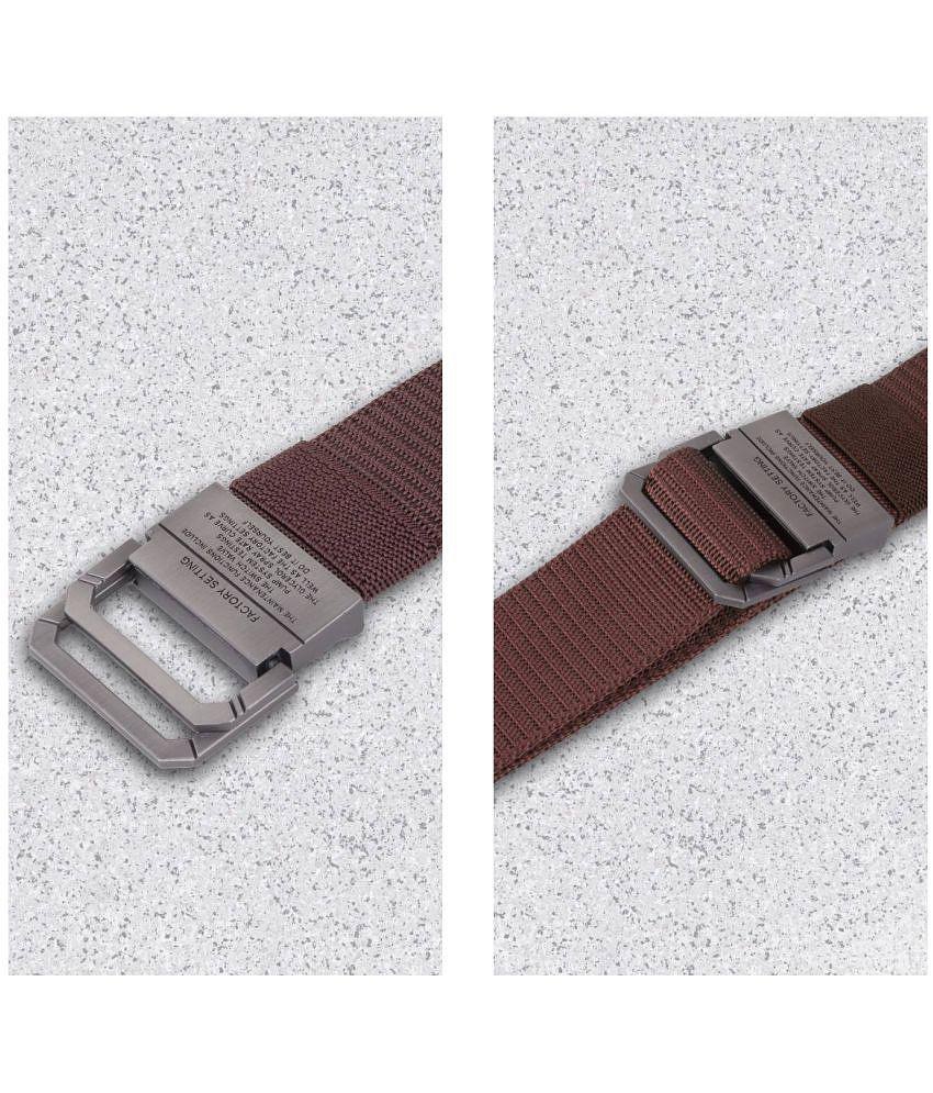 Top Men Zacharias - Brown Canvas Men's Casual Belt ( Pack of 1 ) - None 2025 at ShopCircuit | ON