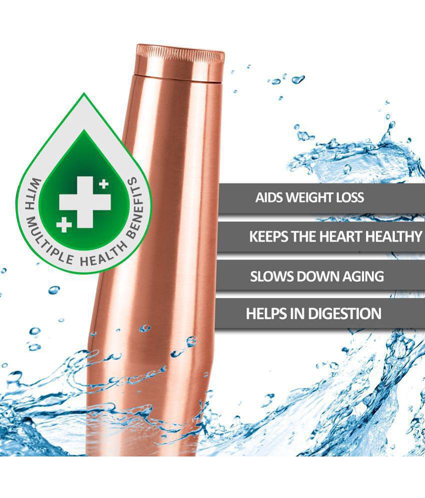 Milton Copper Crown 1100 Water Bottle, 1 Piece, 1.09 Litre, Copper | 100% Leak Proof | Office Bottle | Gym Bottle | Yoga Bottle | Home | Kitchen | Hiking | Treking Bottle | Travel Bottle - C