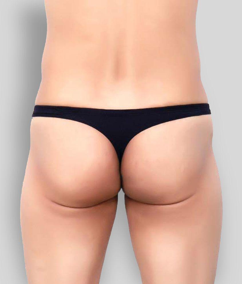 Top Men La Intimo - Black Cotton Blend Men''s G-String ( Pack of 1 ) - 80 2025 at ShopCircuit | 