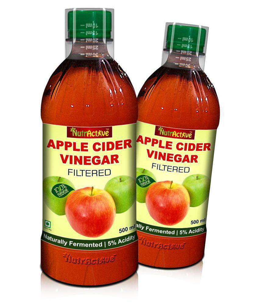 NutrActive Filtered Apple Cider Vinegar | 100% Natural Syrup 1000 ml Pack of 2