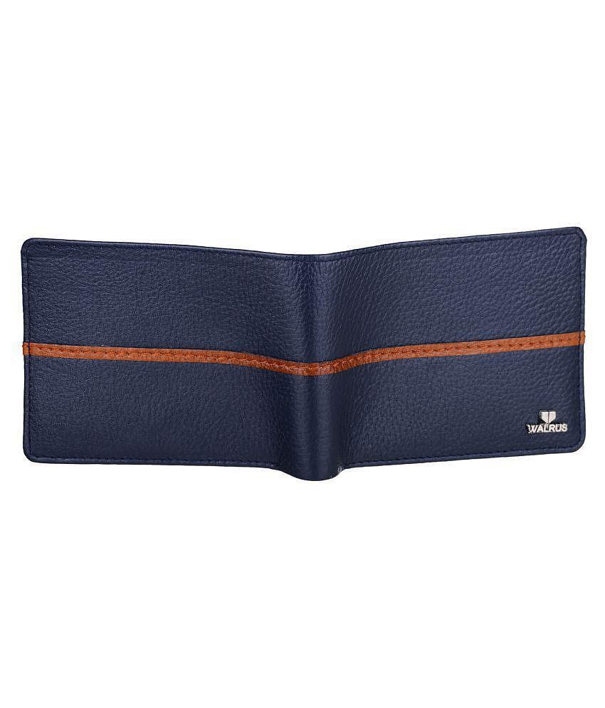 Trendy Men Walrus Leather Blue Casual Regular Wallet - Blue 2025 at ShopCircuit | ONDC