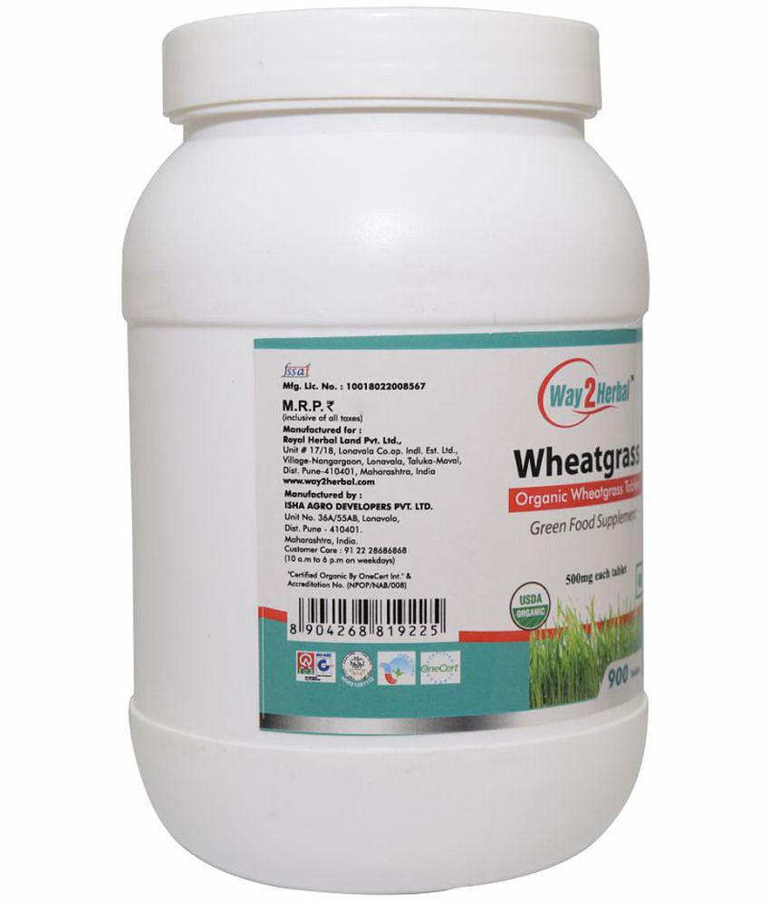 Way2Herbal Wheatgrass Tablet 900 no.s Pack Of 1