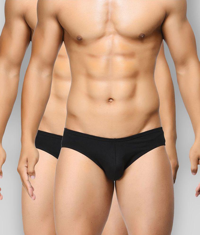 Stylish Men BASIICS By La Intimo - Black Cotton Mens Briefs ( Pack of 2 ) - S 2025 at ShopCircui