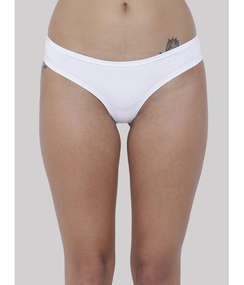 Elegant Men BASIICS By La Intimo - White BCPSS02 Polyester Solid Womens Bikini ( Pack of 1 ) - N
