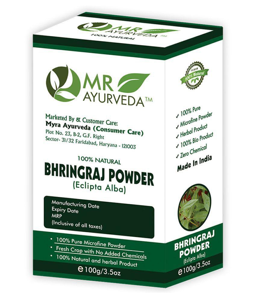 MR Ayurveda Bhringraj Powder Soft, Shiny Hair Scalp Treatment 100 g