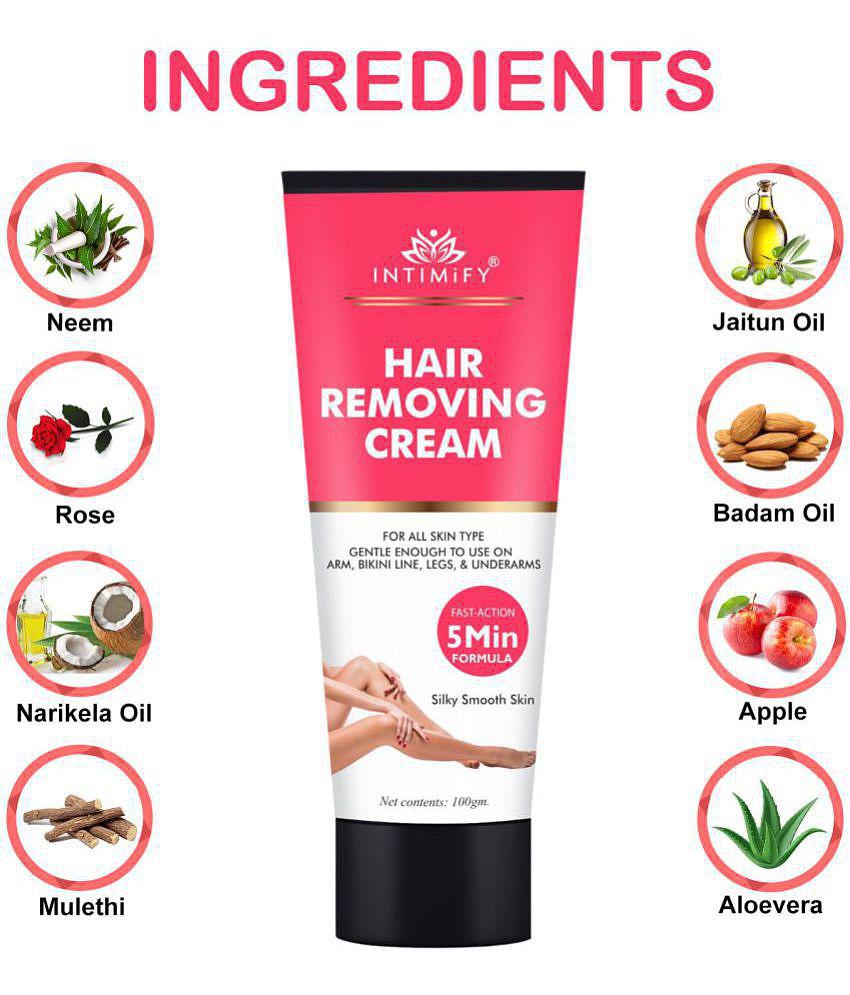 Intimify Hair Removing Cream, for smooth skin, hair removal, hair removal spray, hair removal powder, 100 gm