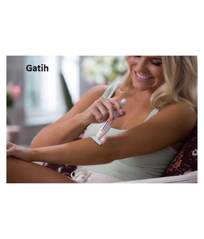 Gatih Rechargeable Ladies Shaver and Trimmer Rose Gold Safety Razor Double Edge 1 Pcs