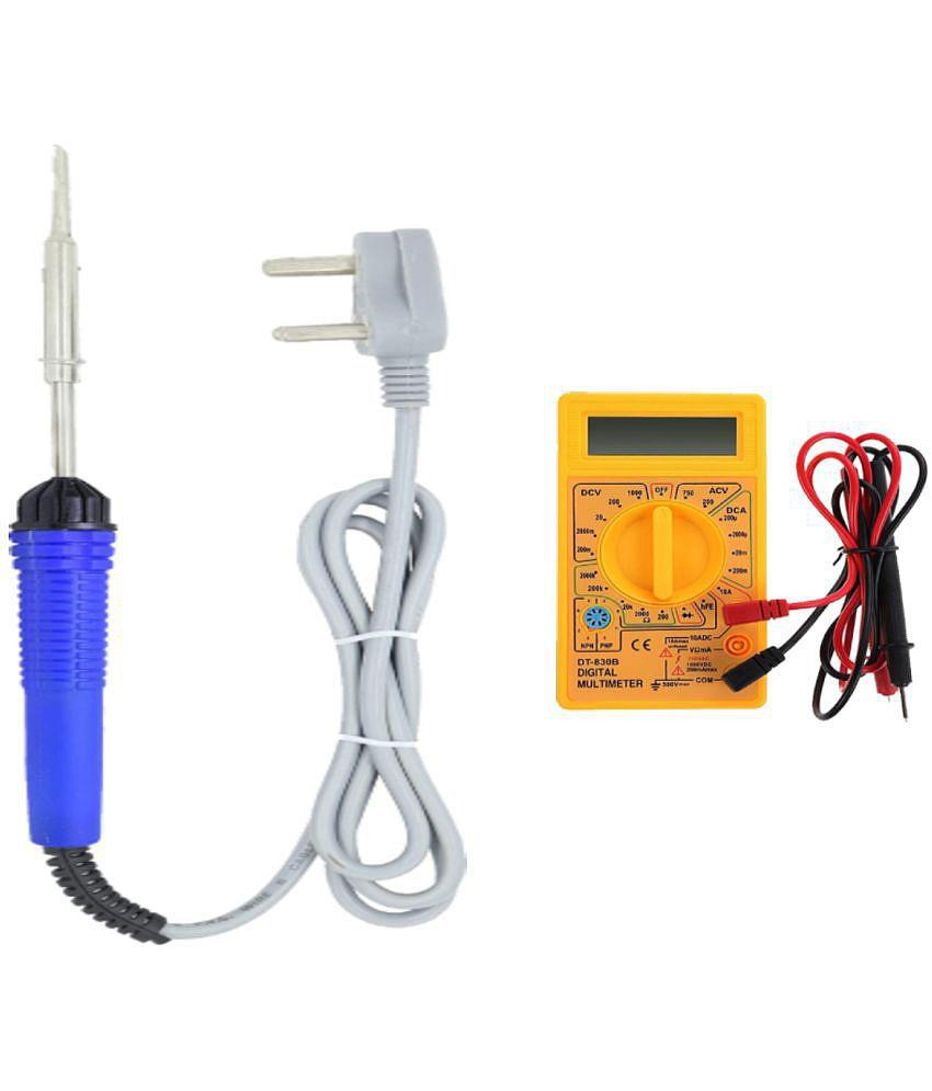 ALDECO: ( 2 in 1 ) Soldering Iron Kit contains- Blue Iron, Digital Multimeter