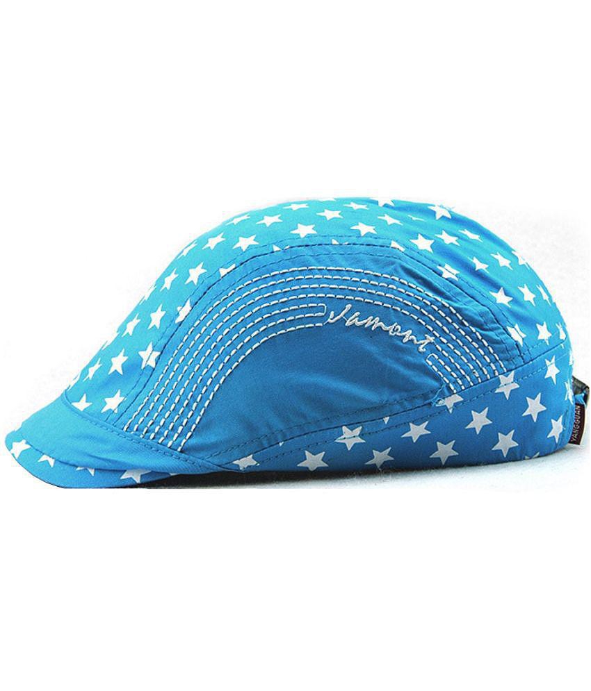 Exclusive Men Zacharias Unisex Kids Cotton Beret Golf Cap jk-03 (Blue_1-4 Years) (Pack of 1) - N