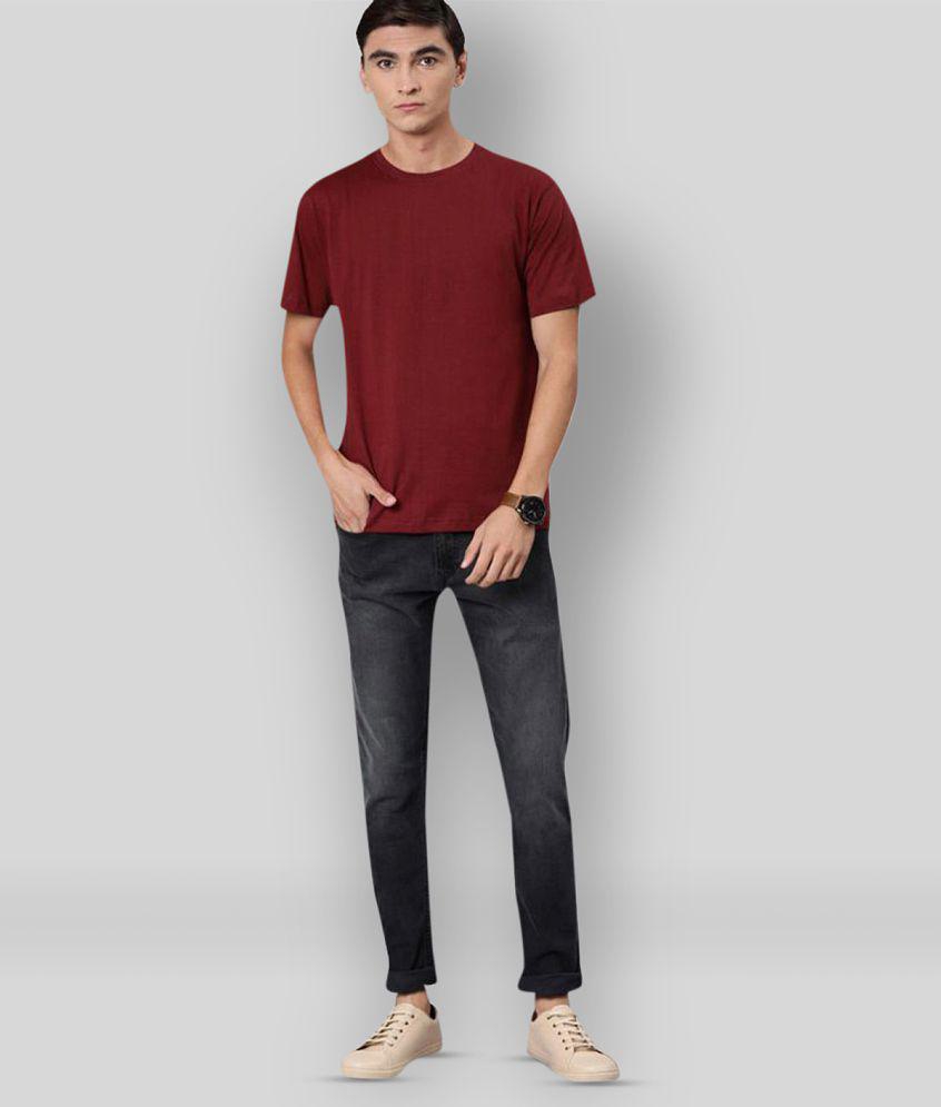 Sophisticated Men Be Awara - Maroon Cotton Relaxed Fit Men's T-Shirt ( Pack of 1 ) - None 2025 a